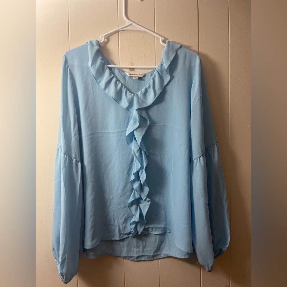 Baby blue blouse